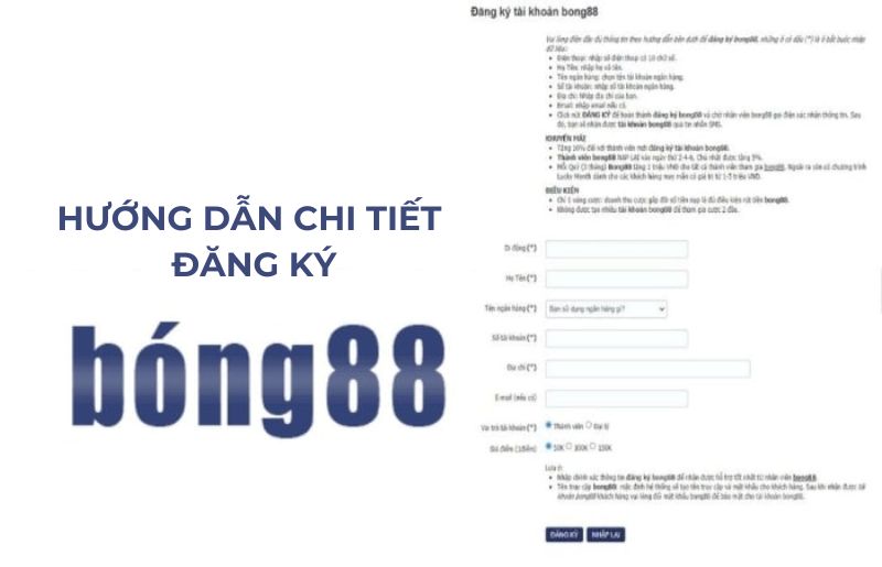 Đăng ký Bong88 - tạo tài khoản thành viên cá cược trực tuyến